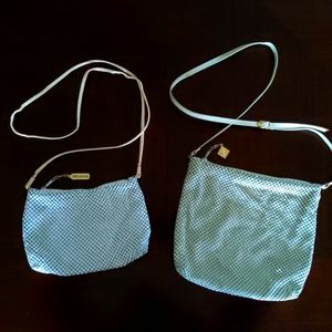 Two Whiting and Davis Mesh Bags/Purses - White